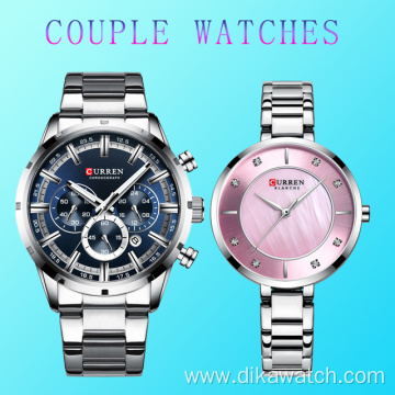 Couple Watch Set Curren Watches For Man And Woman Minimalist Watch Men 2021 Relogio Masculino Business Wristwatch For Lovers
